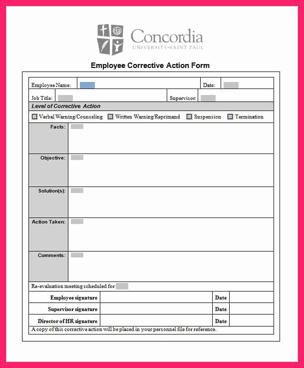 Employee Corrective Action Plan Template Beautiful Action Plan Template Excel