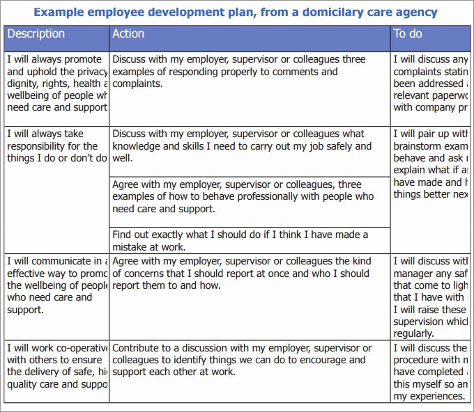Employee Development Plan Template Best Of Employee Development Plan Template