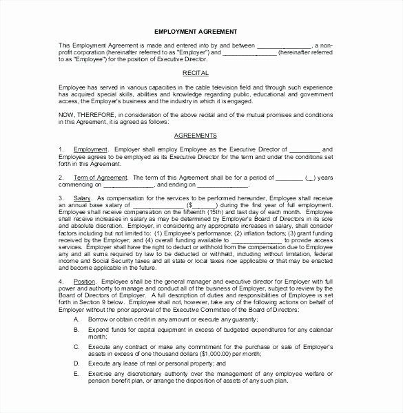 Employee Key Holder Agreement Best Of Free Employee Contract Agreement Template