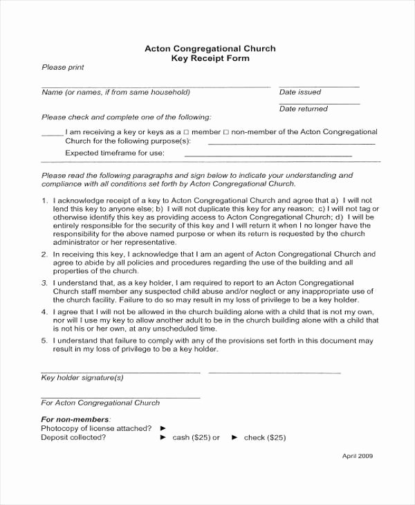 Employee Key Holder Agreement Template Awesome Employee Key Holder Agreement form Employee Key Agreement