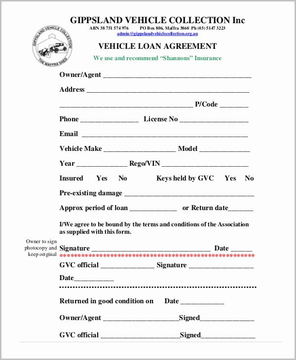 Employee Laptop Loan Agreement New Free Loan Agreement form