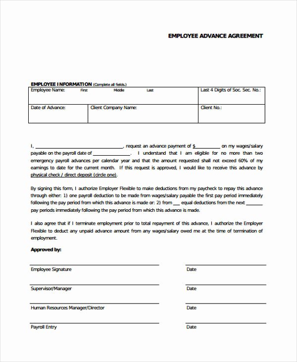 loan agreement form example