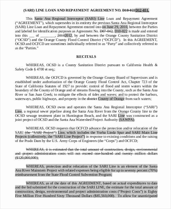 Employee Loan Agreement California Unique 49 Basic Contract Templates