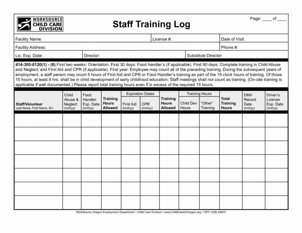 Employee Training Plan Template Word New Free Employee Training Record Template Excel