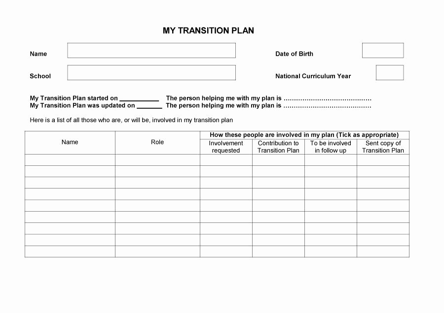 Employee Transition Plan Template New Transition Plan Template for Leaving Job Templates Data