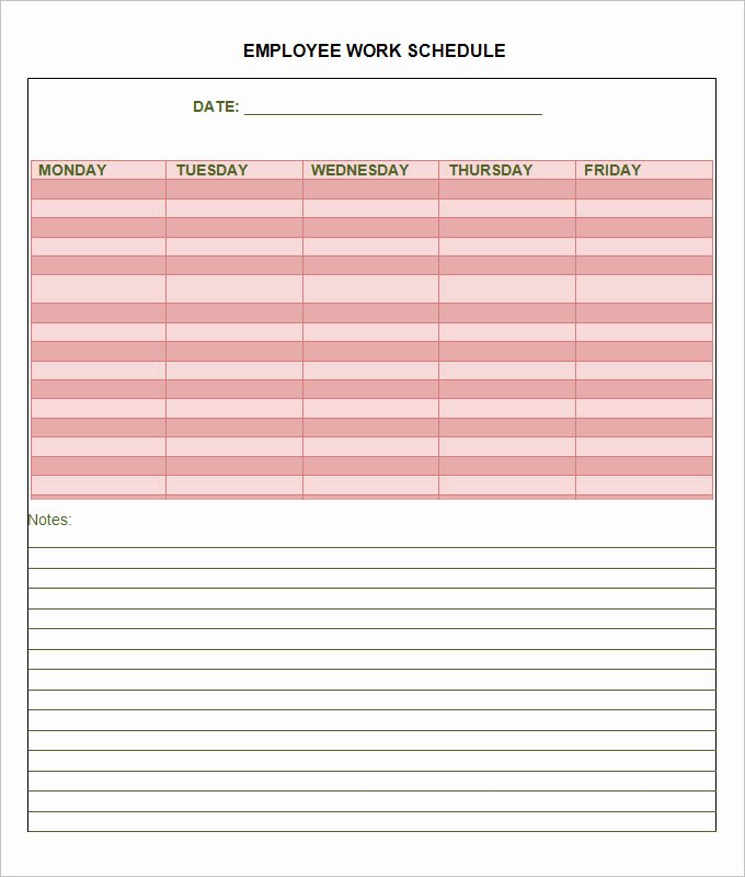 Employee Work Plan Template Luxury Employee Schedule Template 5 Free Word Excel Pdf