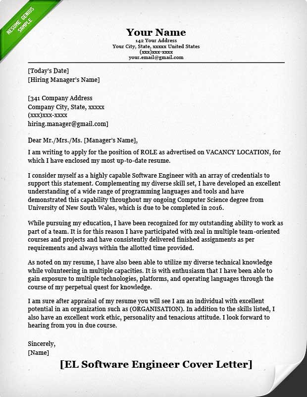 Engineer Cover Letter format Best Of Engineering Cover Letter Templates
