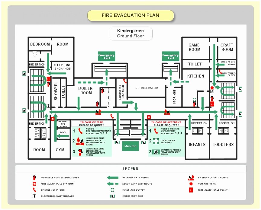 Evacuation Floor Plan Template New 8 Emergency Exit Floor Plan Template toowt