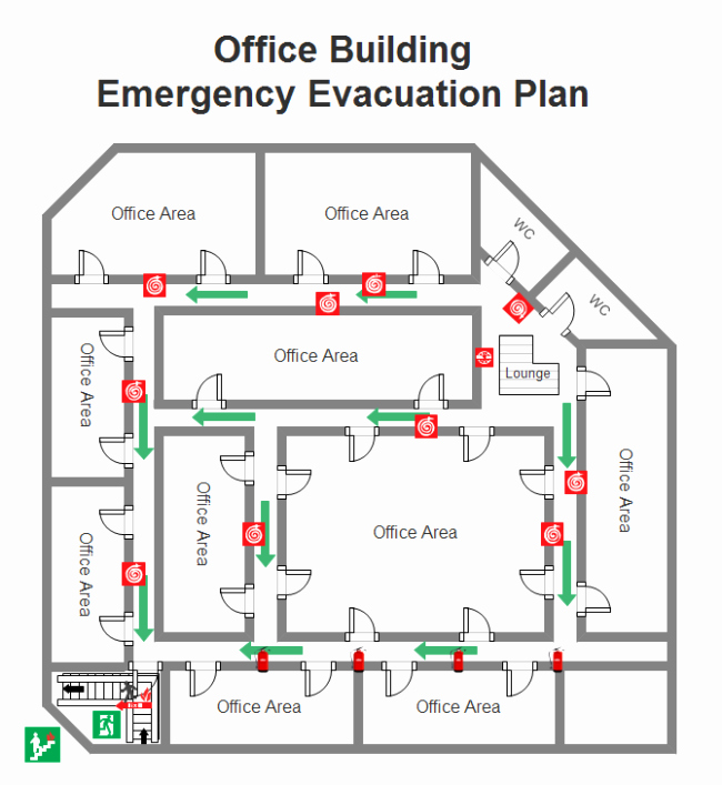 Evacuation Floor Plan Template New Fice Emergency Evacuation Plan