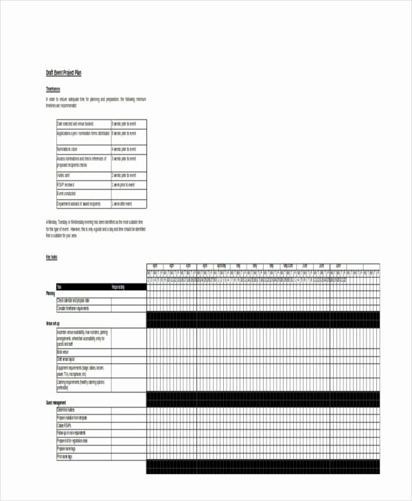 Event Project Plan Template Excel Luxury 12 Excel Project Plan Templates Free Sample Example