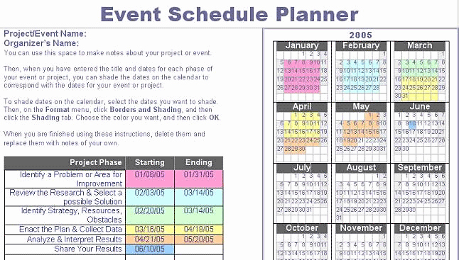 Event Project Plan Template Fresh Action Research for Teachers Planning