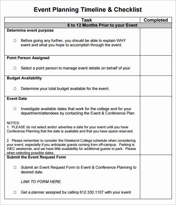 Event Project Plan Template Inspirational 11 Sample event Planning Checklists – Pdf Word