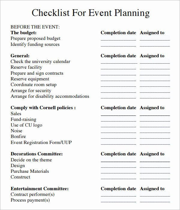 Event Venue Business Plan Template Best Of 11 Sample event Planning Checklists – Pdf Word