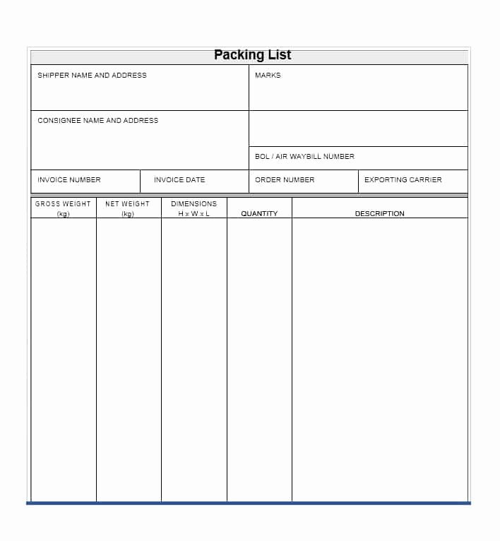 Excel Packing Slip Template Beautiful 30 Free Packing Slip Templates Word Excel Template