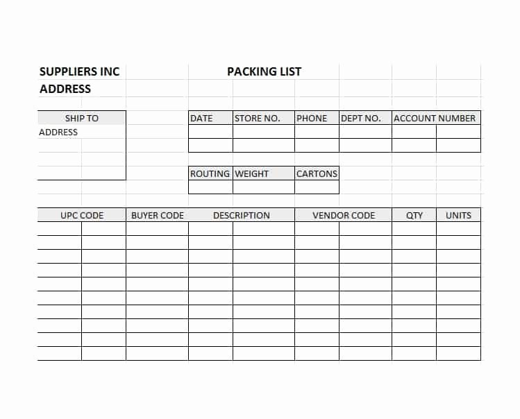 Excel Packing Slip Template Best Of 30 Free Packing Slip Templates Word Excel Template