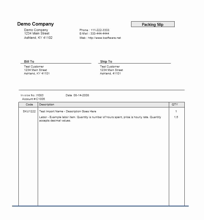 Excel Packing Slip Template Inspirational 30 Free Packing Slip Templates Word Excel Template