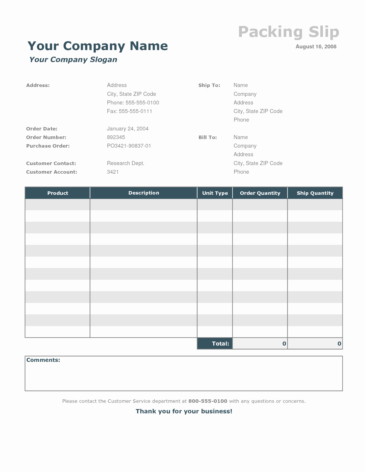 Excel Packing Slip Template Luxury Packing Slip Template