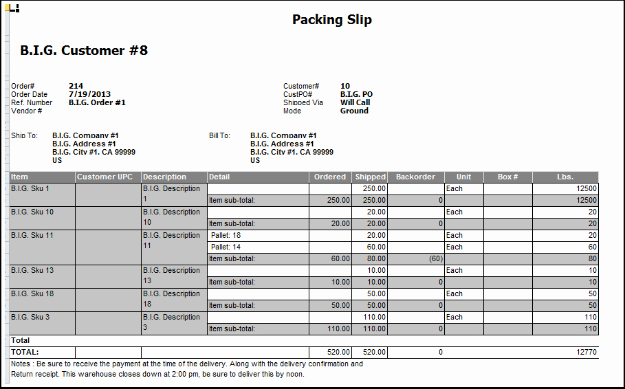 Excel Packing Slip Template New Shipping Manage Open order Print Options Packing Slip