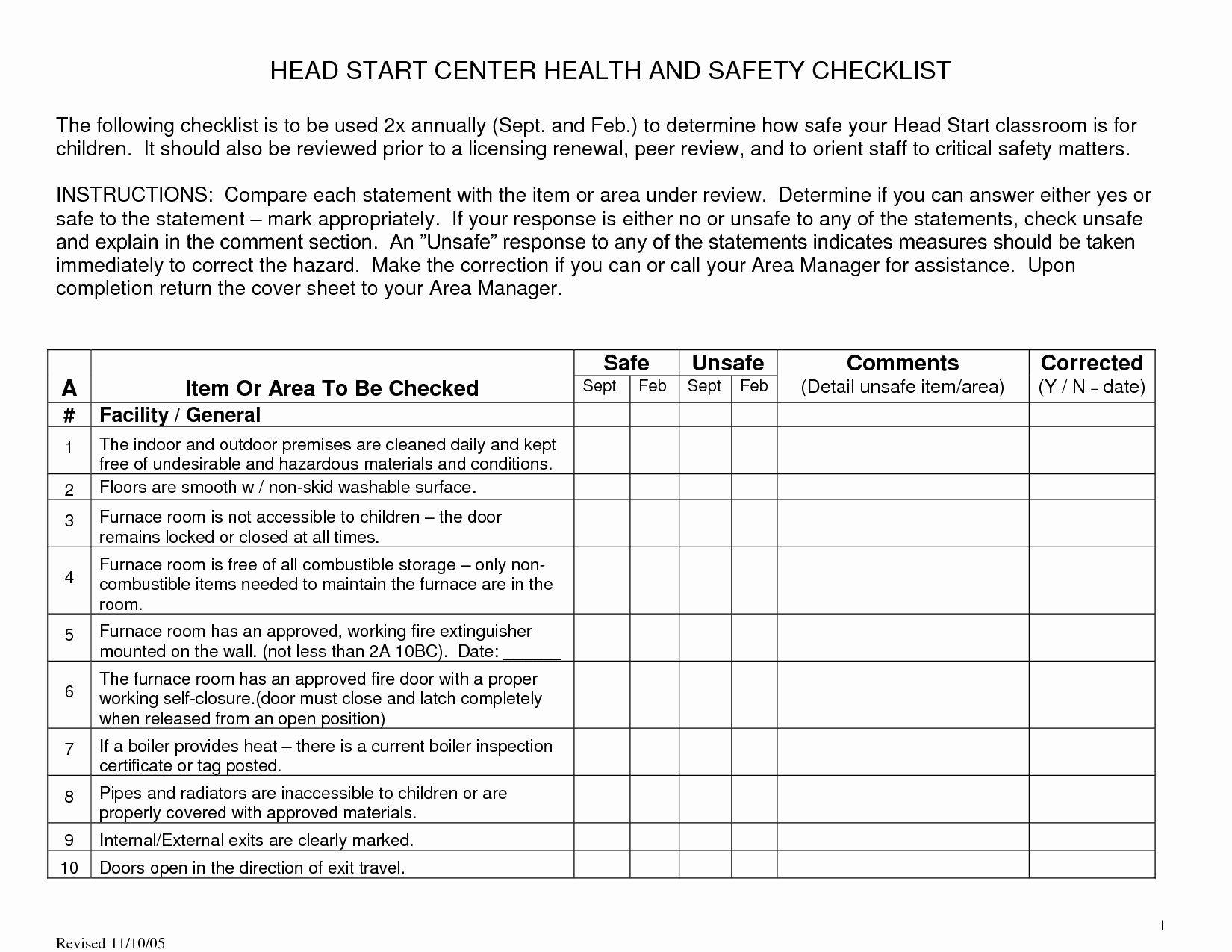 Facility Security Plan Template Elegant Outdoor Safety for Preschoolers
