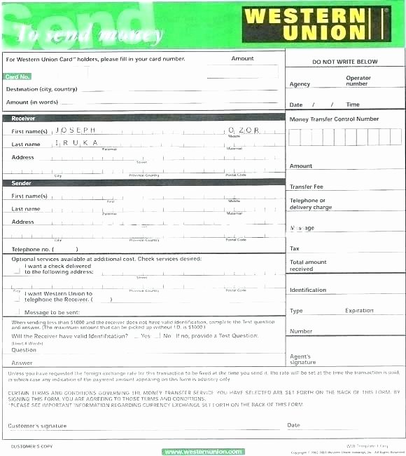Fake Money order Receipt Template Fresh Fake Western Union Receipt Template Thank You for Your