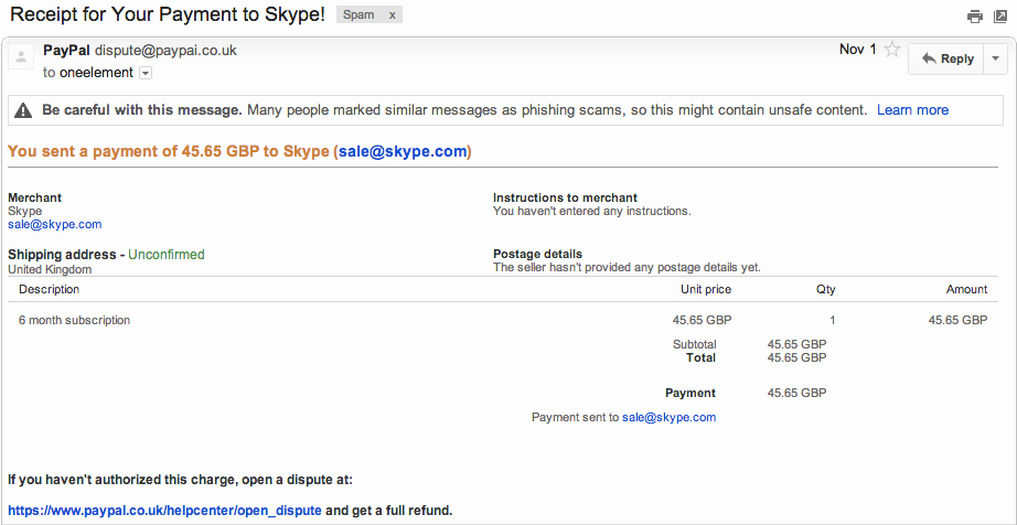 Fake Paypal Receipt Maker Fresh A somewhat Clever Fake Paypal Receipt