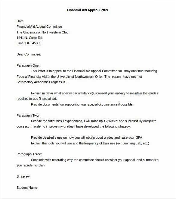 Fema Appeal Letter Template Awesome Appeal Letter Sample