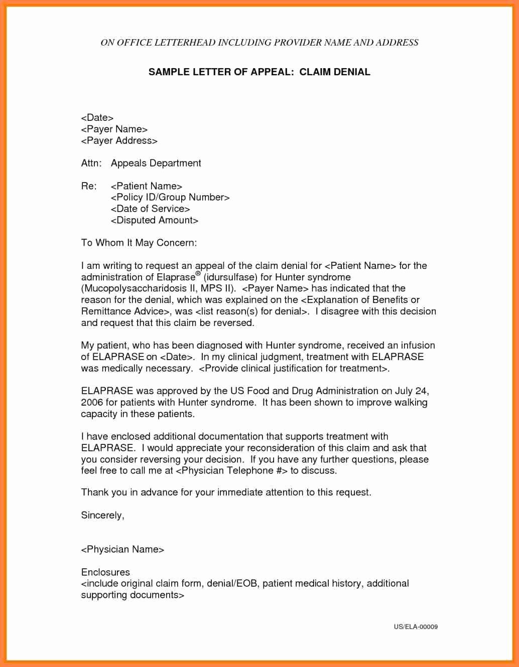 Fema Appeal Letter Template Unique Fema Appeal Letter Example
