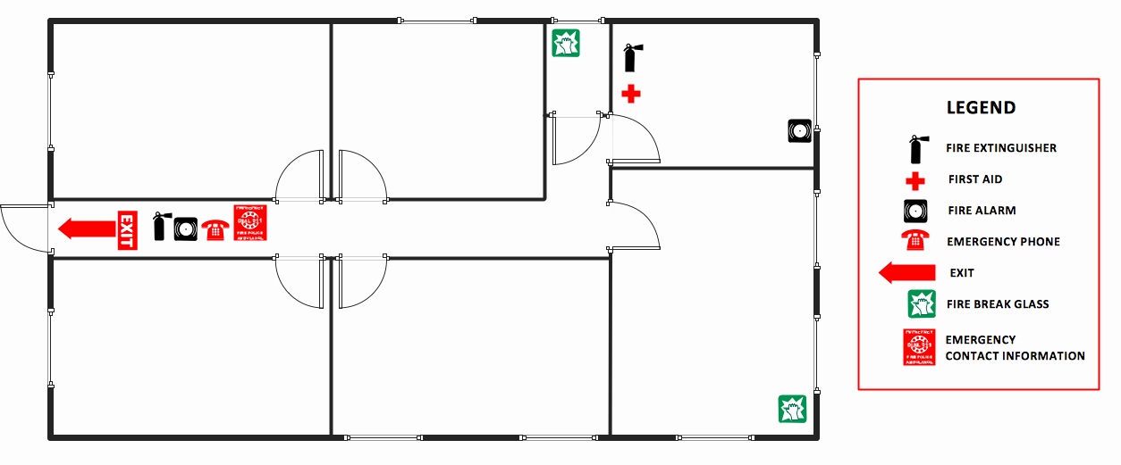 Fire Escape Plan Template Elegant Fire and Emergency Plans solution