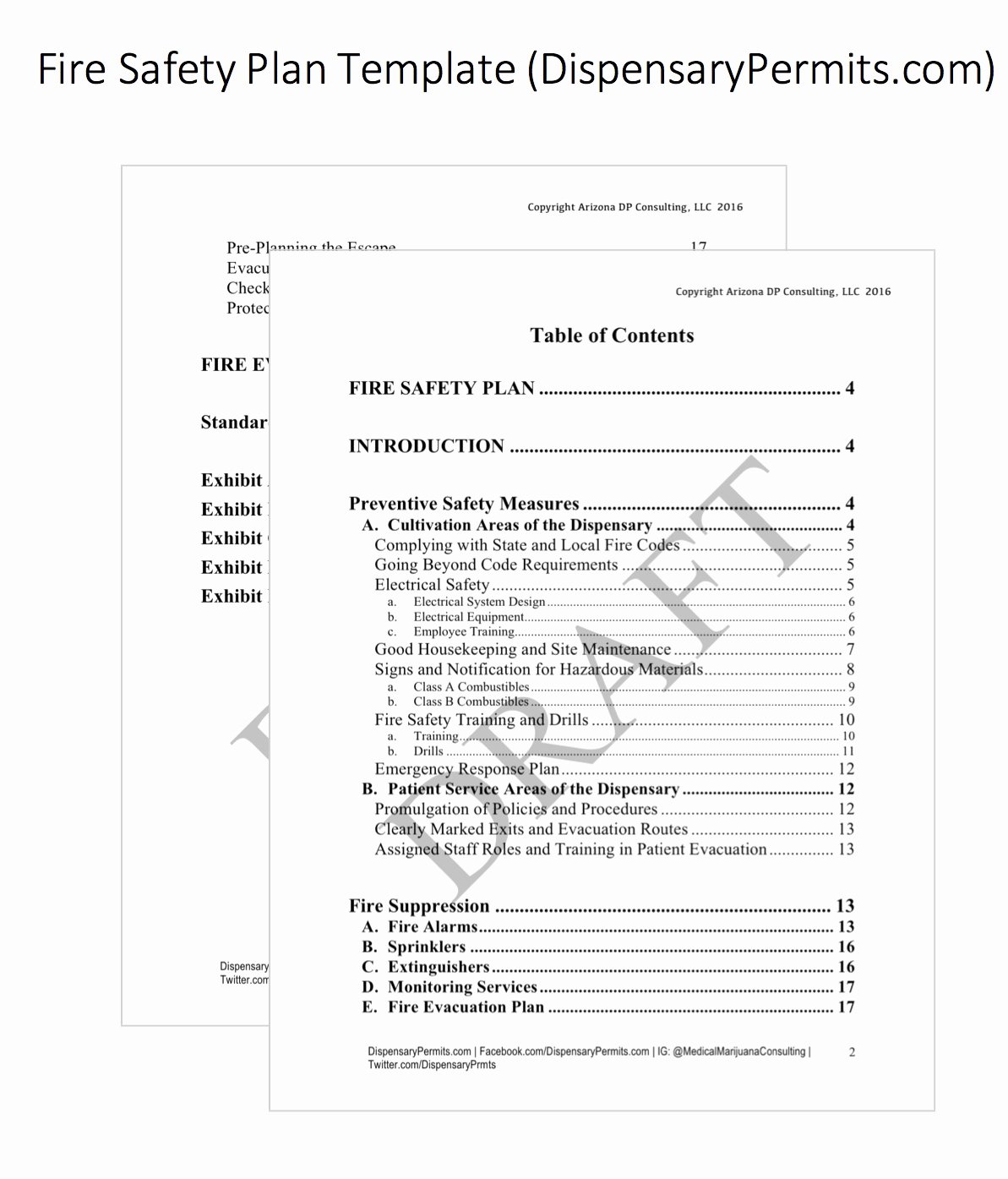 Fire Prevention Plan Template Unique 022 Free Dispensary Business Plan Template Cultivation