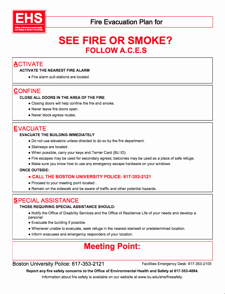 Fire Safety Plan Template Fresh Fire Safety Plan Environmental Health and Safety