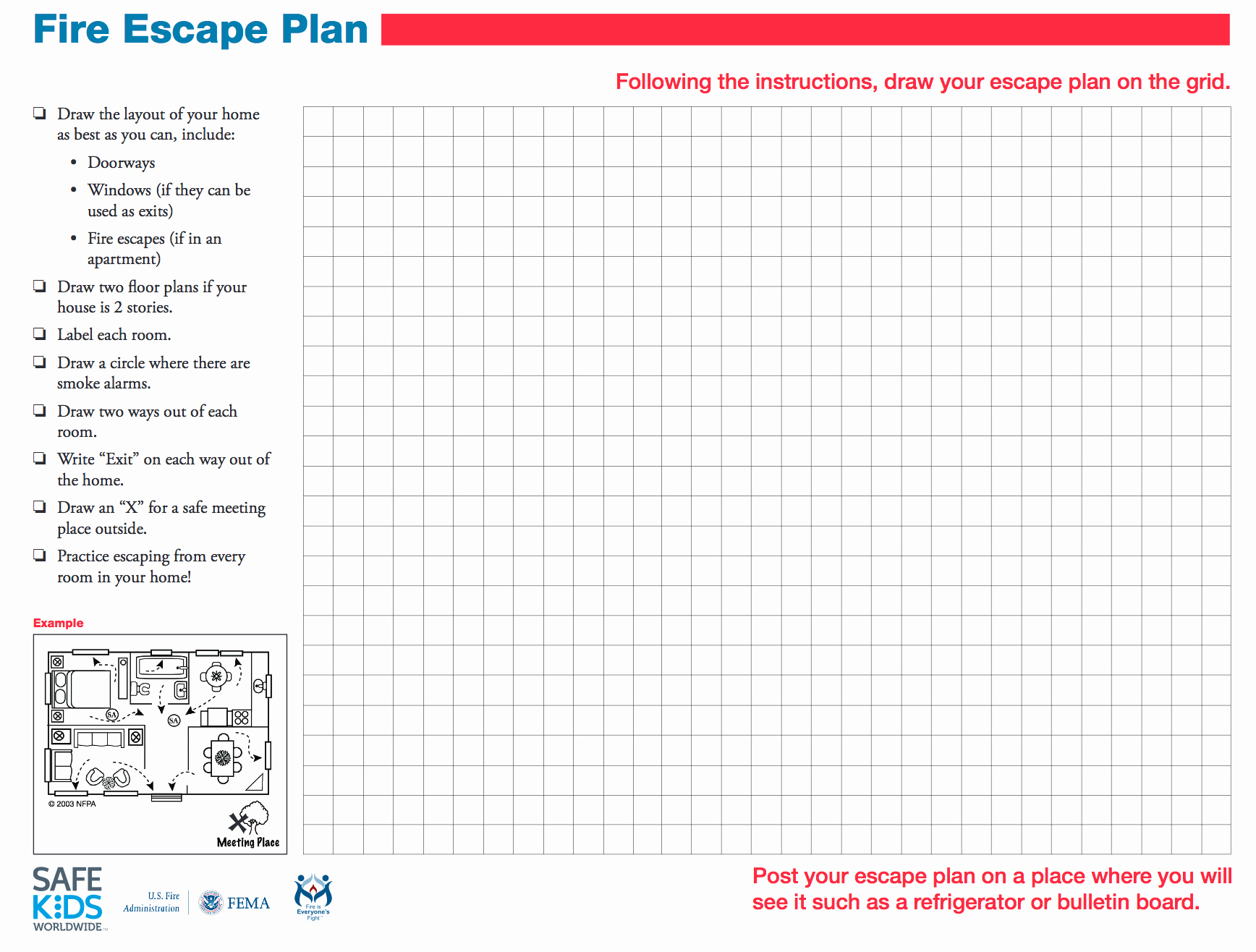 Fire Safety Plan Template Luxury Involving Kids In Fire Safety Safe Ride 4 Kids