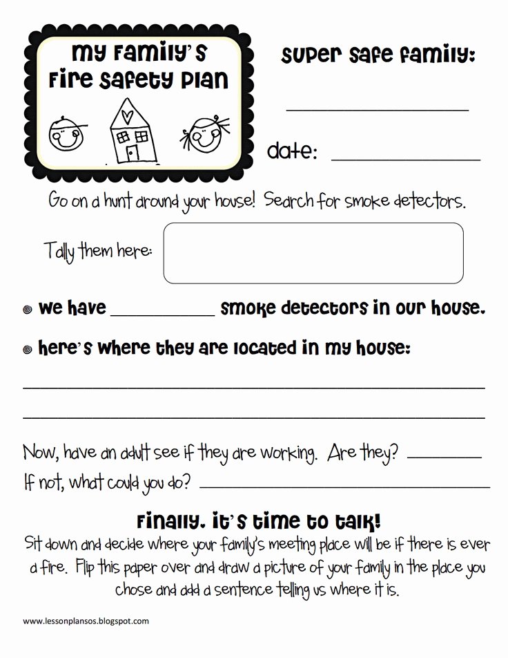 Fire Safety Plan Template New Fire Safety Homwk Pdf School Age Activities