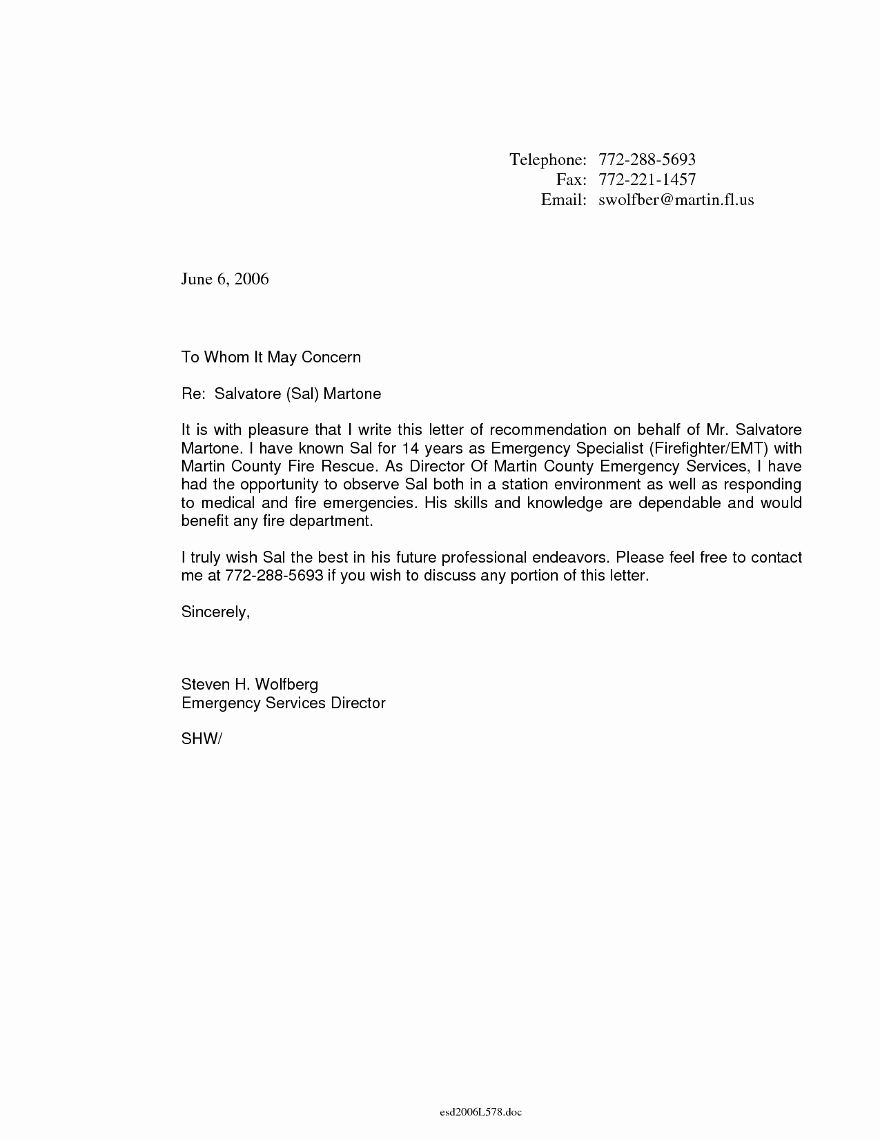 Firefighter Letter Of Recommendation Awesome Firefighter Letter Of Re Mendation