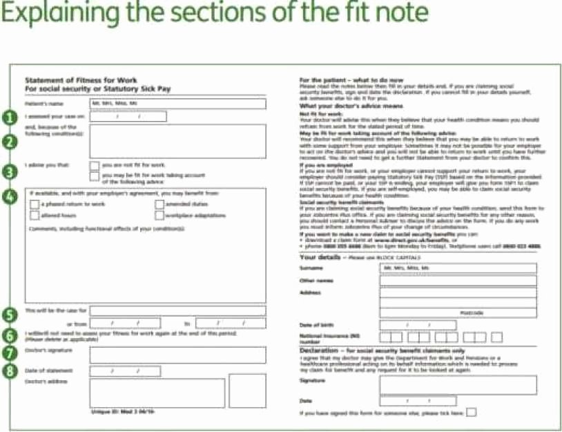 Fit to Work Certificate Sample Inspirational Manager Guide Phased Return to Work