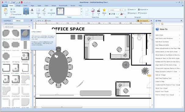 Floor Plan Template Word Beautiful Make Charts forms Maps and More with Smartdraw Vp