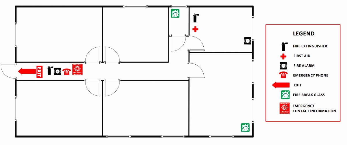 Floor Plan Template Word Fresh 8 Emergency Exit Floor Plan Template toowt
