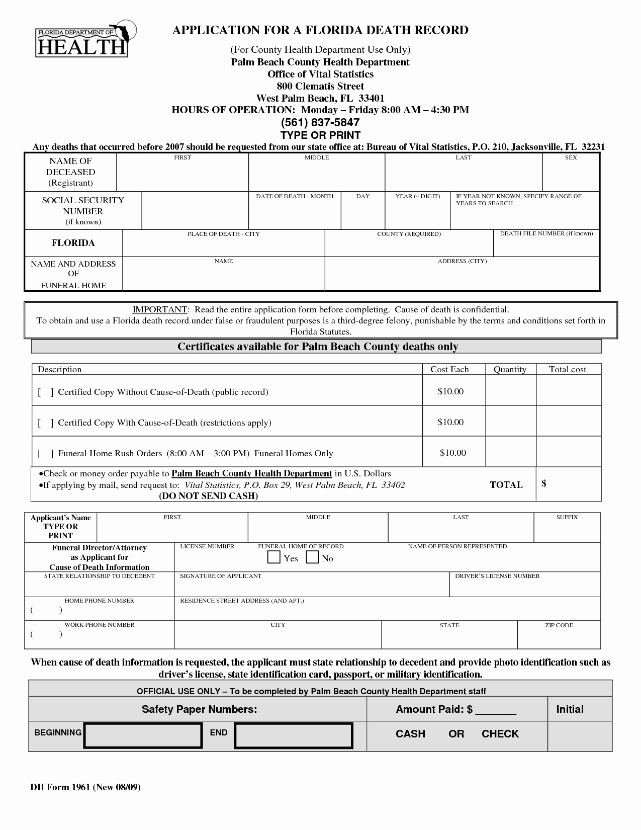 Florida Death Certificate Sample Fresh Certificate Template Category Page 46 Efoza