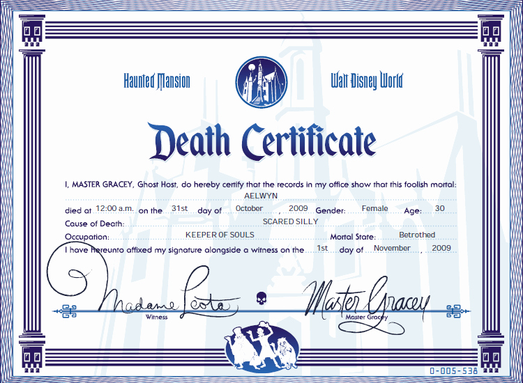 Florida Death Certificate Sample Fresh Hauntings Hallowe En and Spooks Oh My September 2010