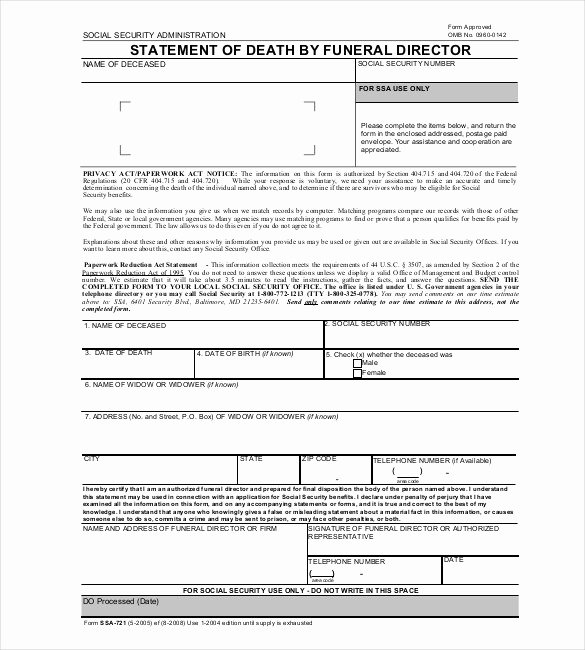 Florida Death Certificate Sample Luxury Death Certificate Template