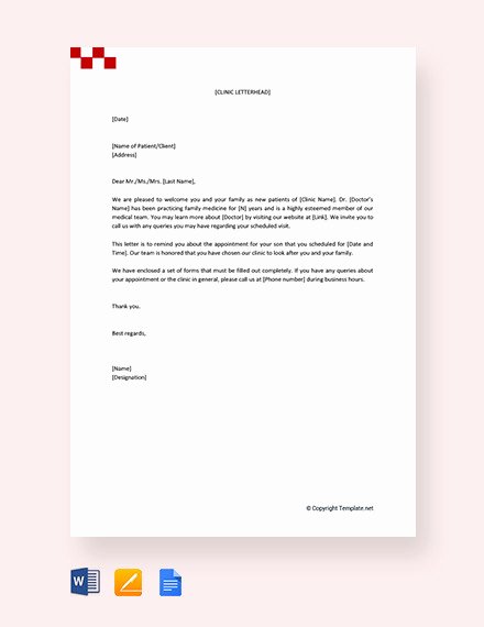 Follow Up Doctor Appointment Letter Fresh 18 Doctor Letter Templates Pdf Doc