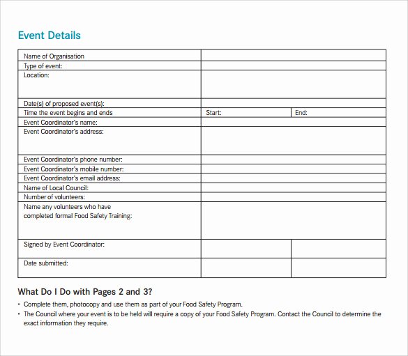 Food Safety Plan Template Lovely 38 event Program Templates Pdf Doc