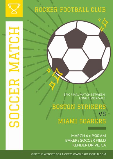 Football Match Invitation Letter format Unique Customize 4 423 Poster Templates Online Canva