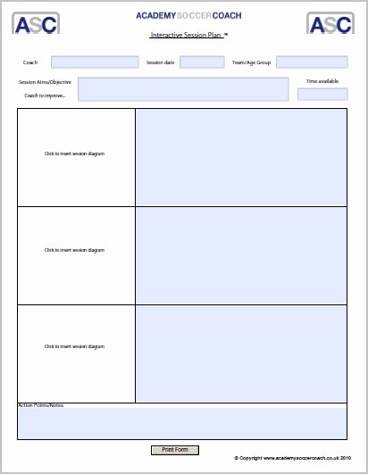Football Session Plan Template Unique Interactive Session Plans™ Academy soccer Coach
