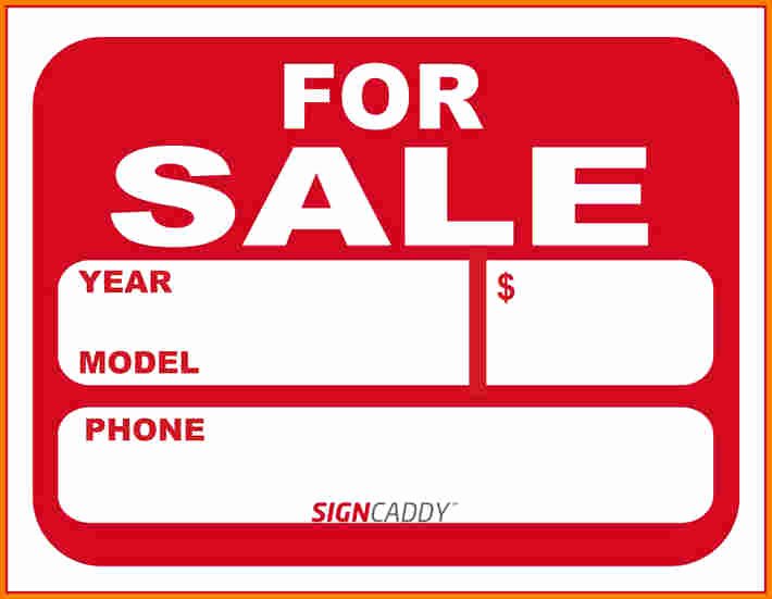 For Sale Word Template Fresh for Sale Sign Template