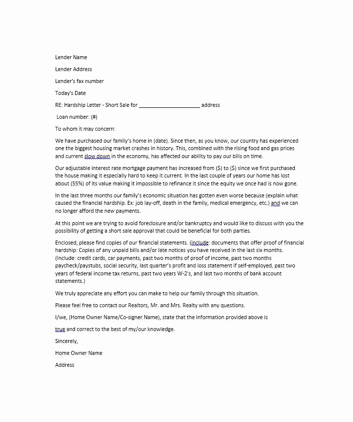 Foreclosure Letter Templates Beautiful foreclosure Letter Explanation Template
