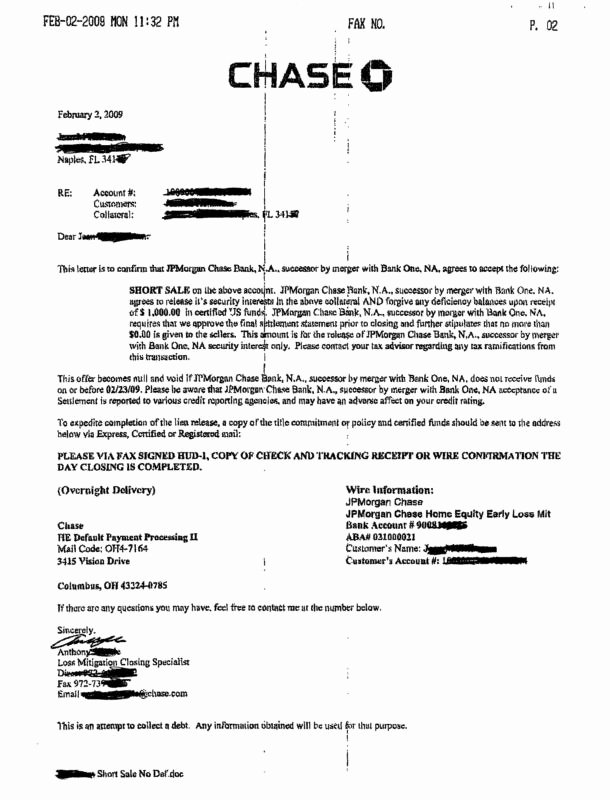 Foreclosure Letter Templates Lovely Lender Short Sale Acceptance Letter Examples Read with