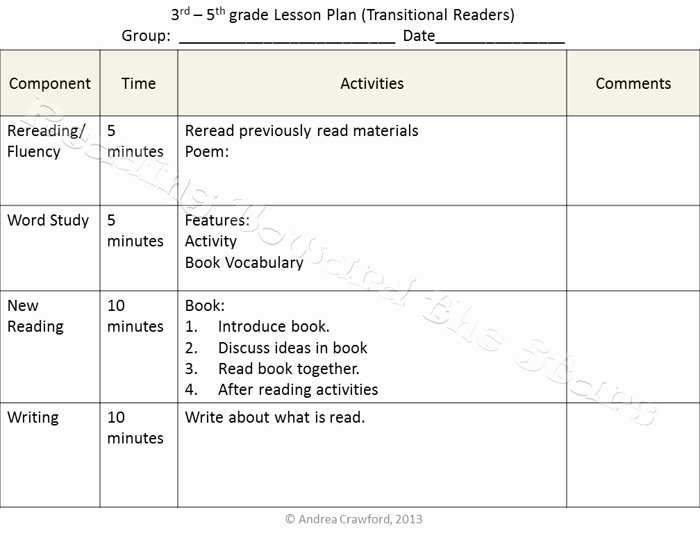 Foreign Language Lesson Plan Template Awesome A Special Sparkle Reading Group Planning Freebie