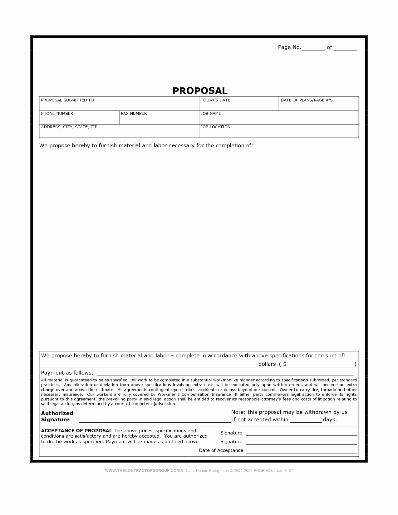 Formal Estimate Template Luxury Printable Blank Bid Proposal forms