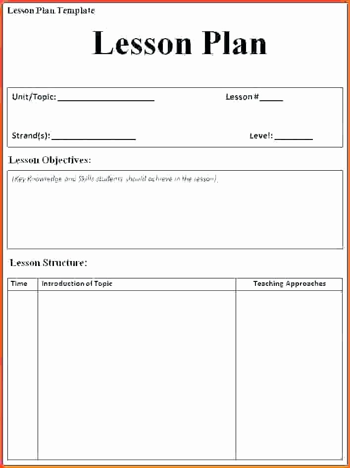 Formal Lesson Plan Template Lovely Multi Subject Weekly Lesson Plan Template – Free