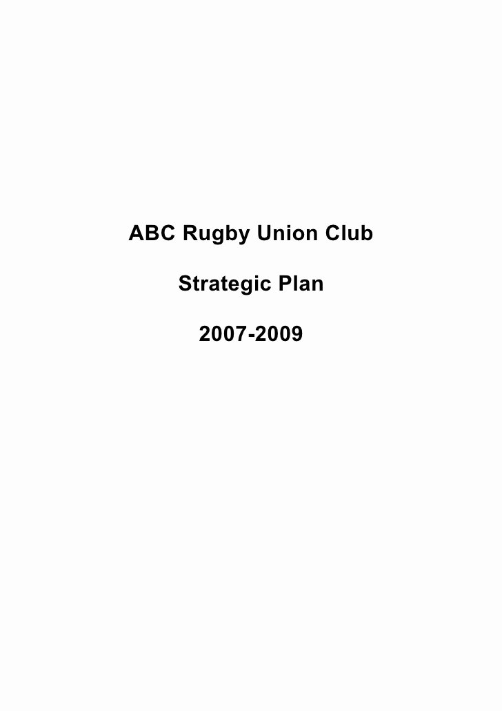 Four Year Plan Template Ucsd Best Of 4 Abc Rugby Union Club Strategic Plan Template
